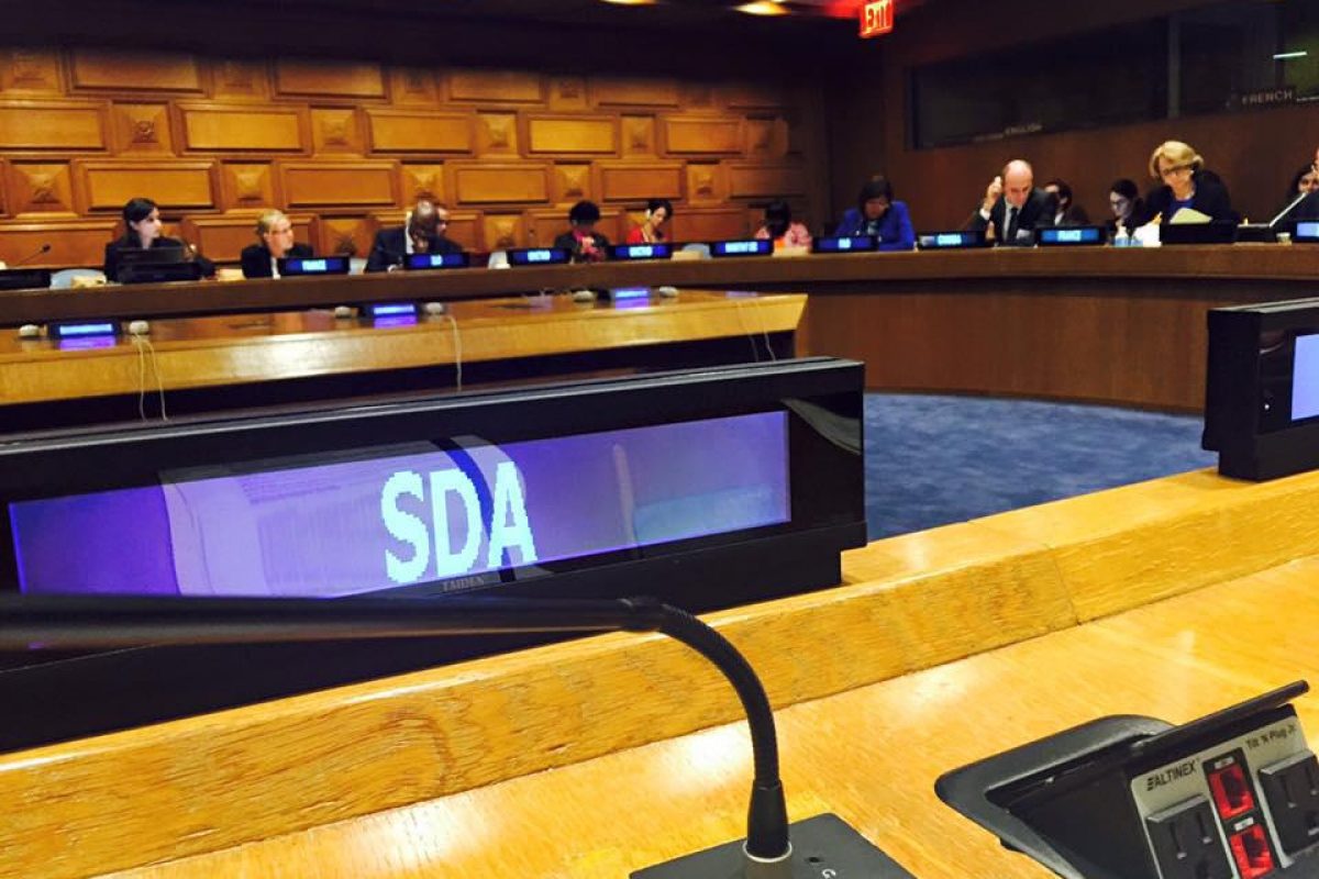 SDA presents Technopôle Angus to the UN